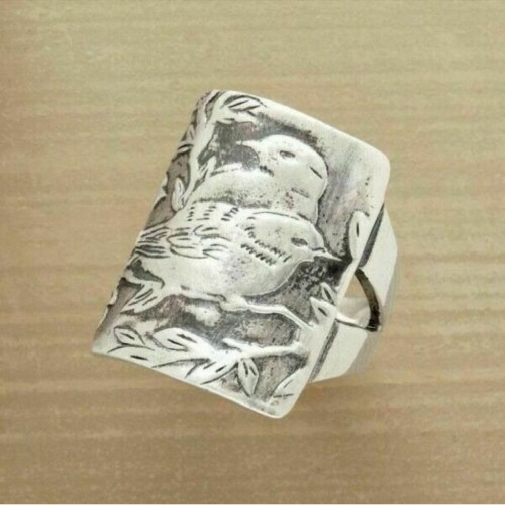 Sundance Silver Bird Motif Ring